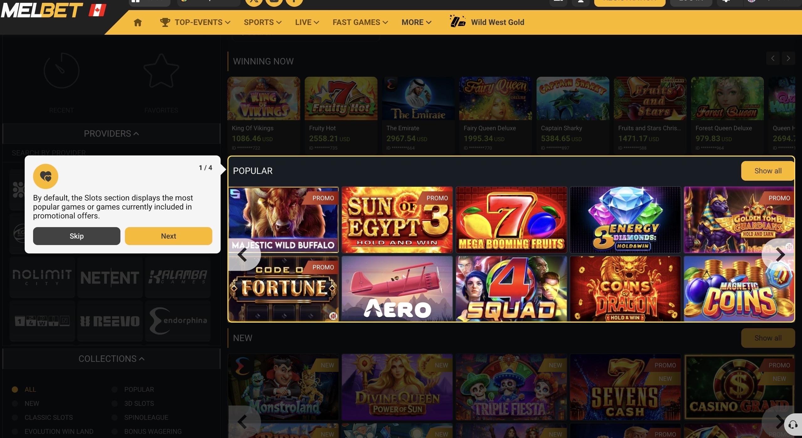 melbet usdt slots canada
