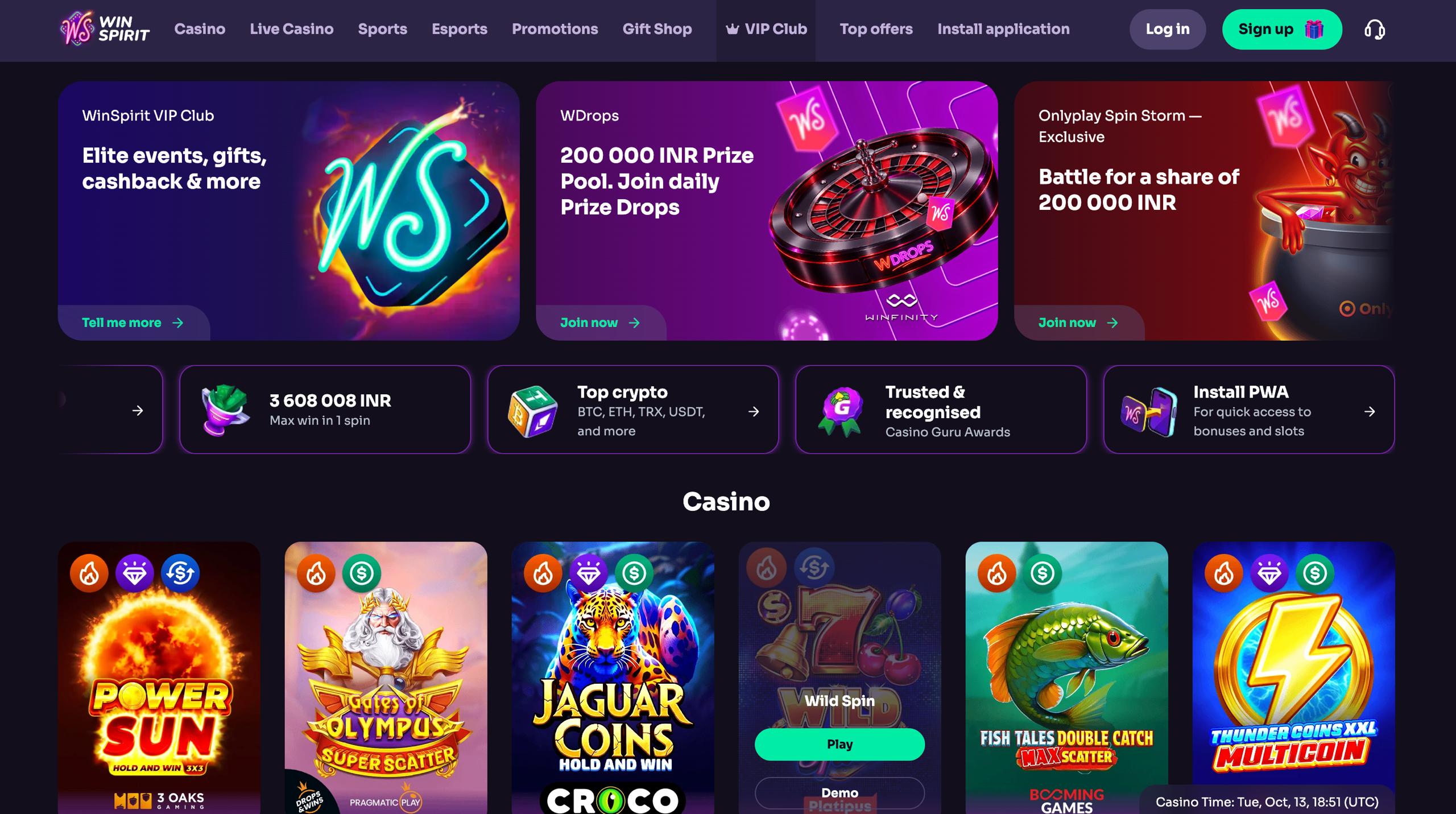 winspirit usdt casino