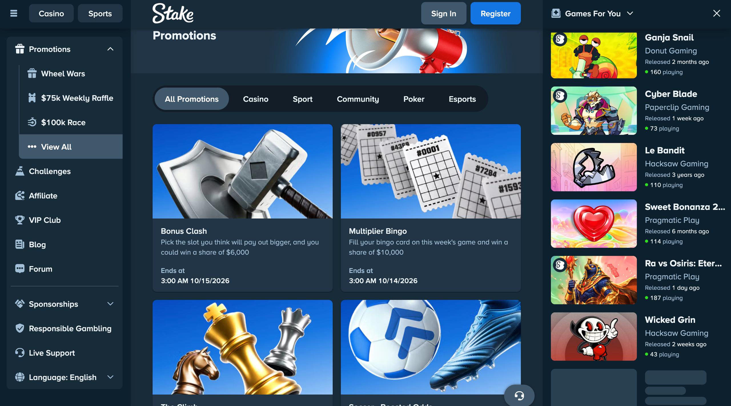 stake casino promotions