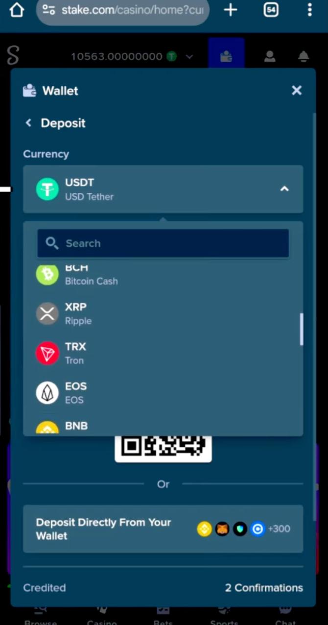 stake usdt deposit