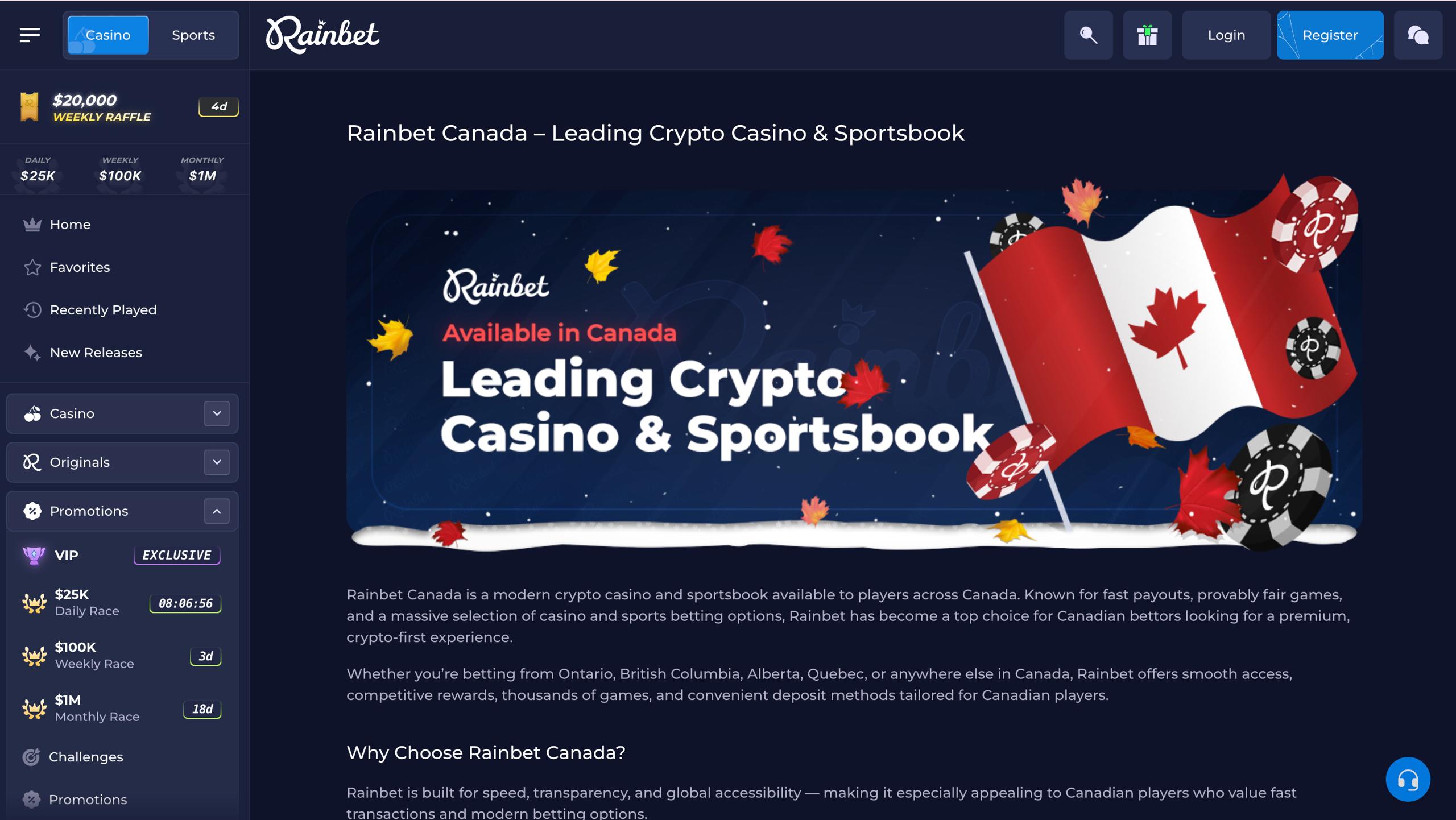 rainbet usdt casino