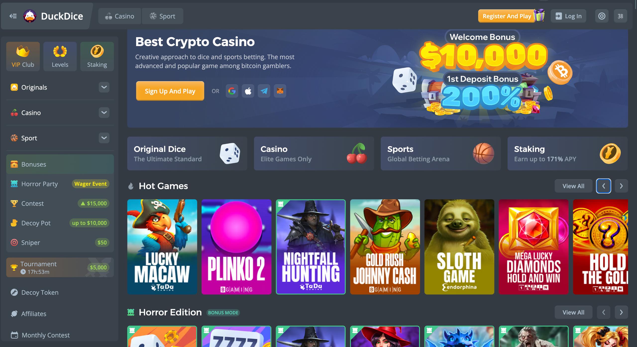 duckdice usdt casino